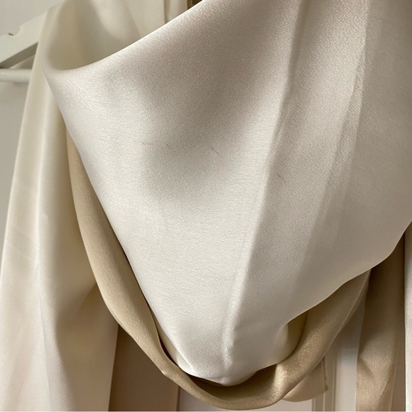 Silk Ombré Cream Tan Scarf/Shawl Wrap - Picture 6 of 6